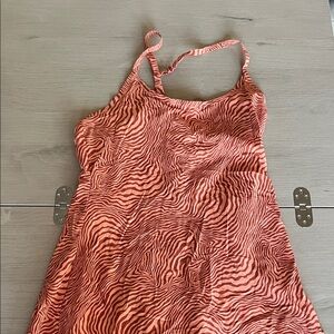 Outdoor Voices Orange Zebra Print Athletic / Workout Dress